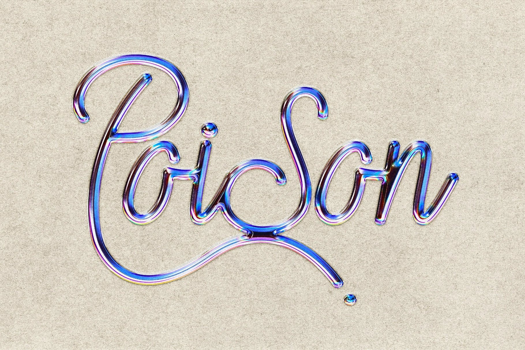 Retro Blue Chrome Text Effect
