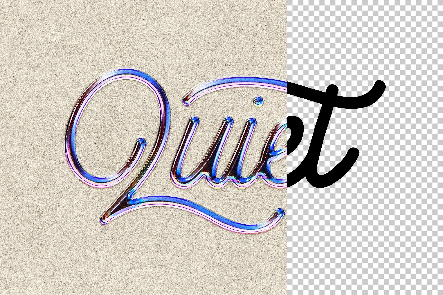 Retro Blue Chrome Text Effect