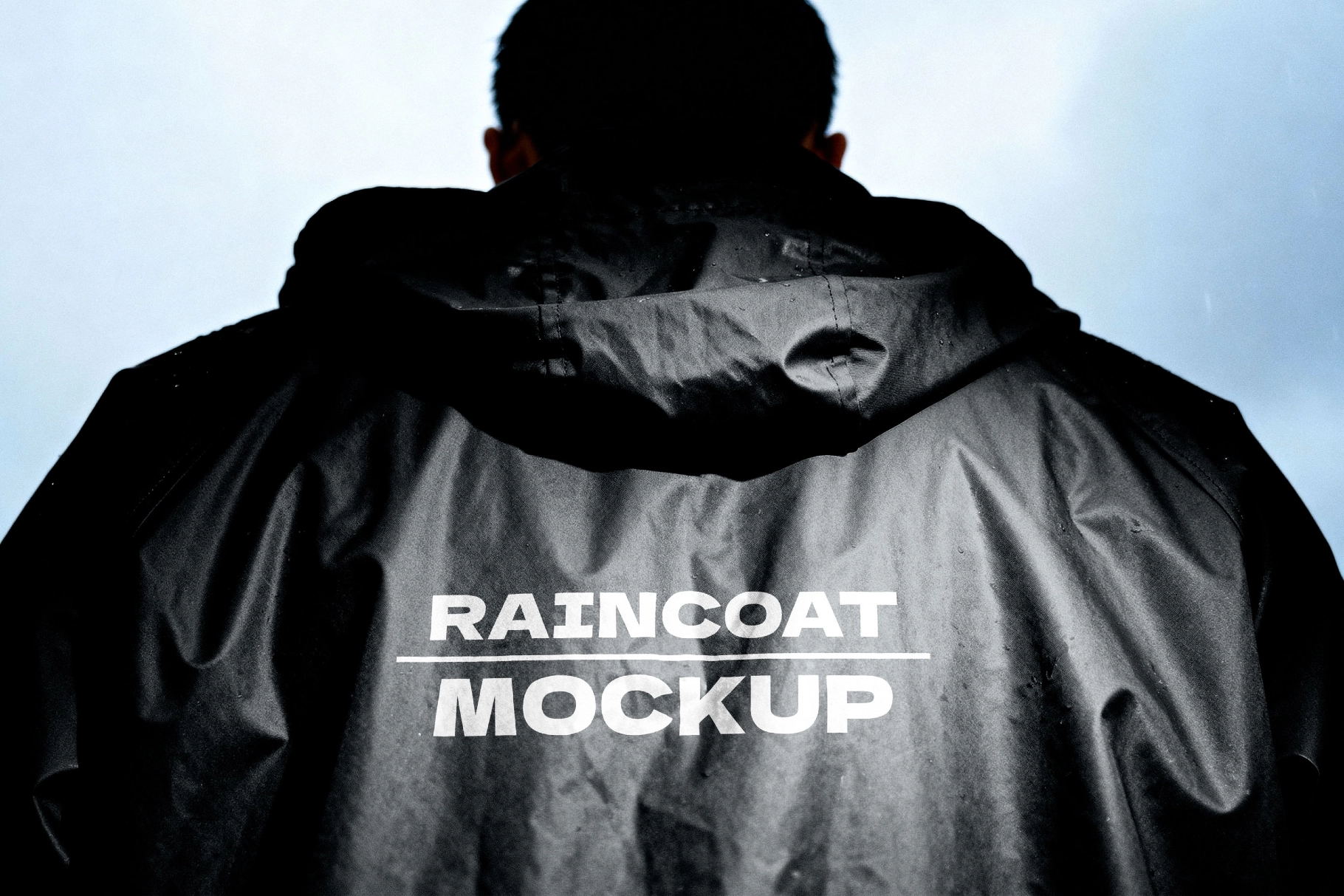 Back-View Raincoat Mockup