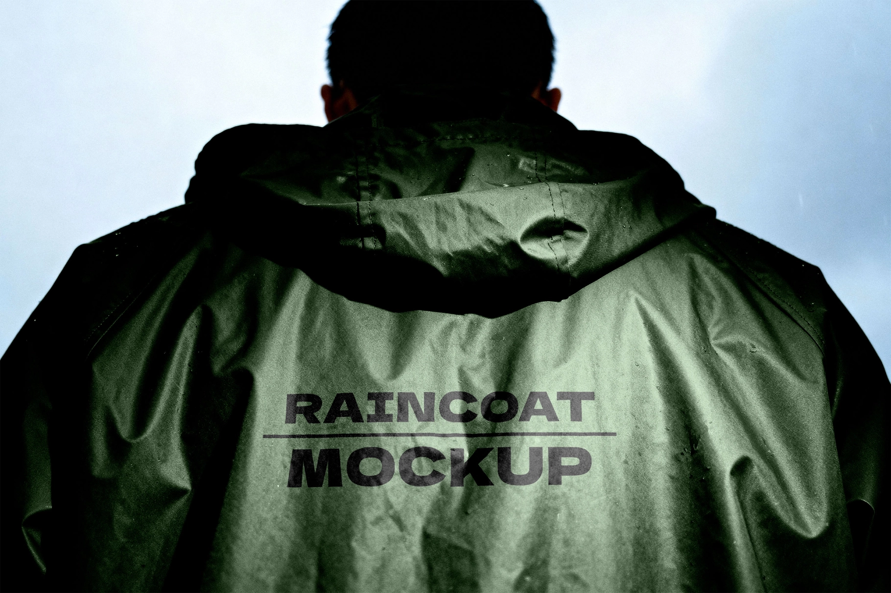 Back-View Raincoat Mockup