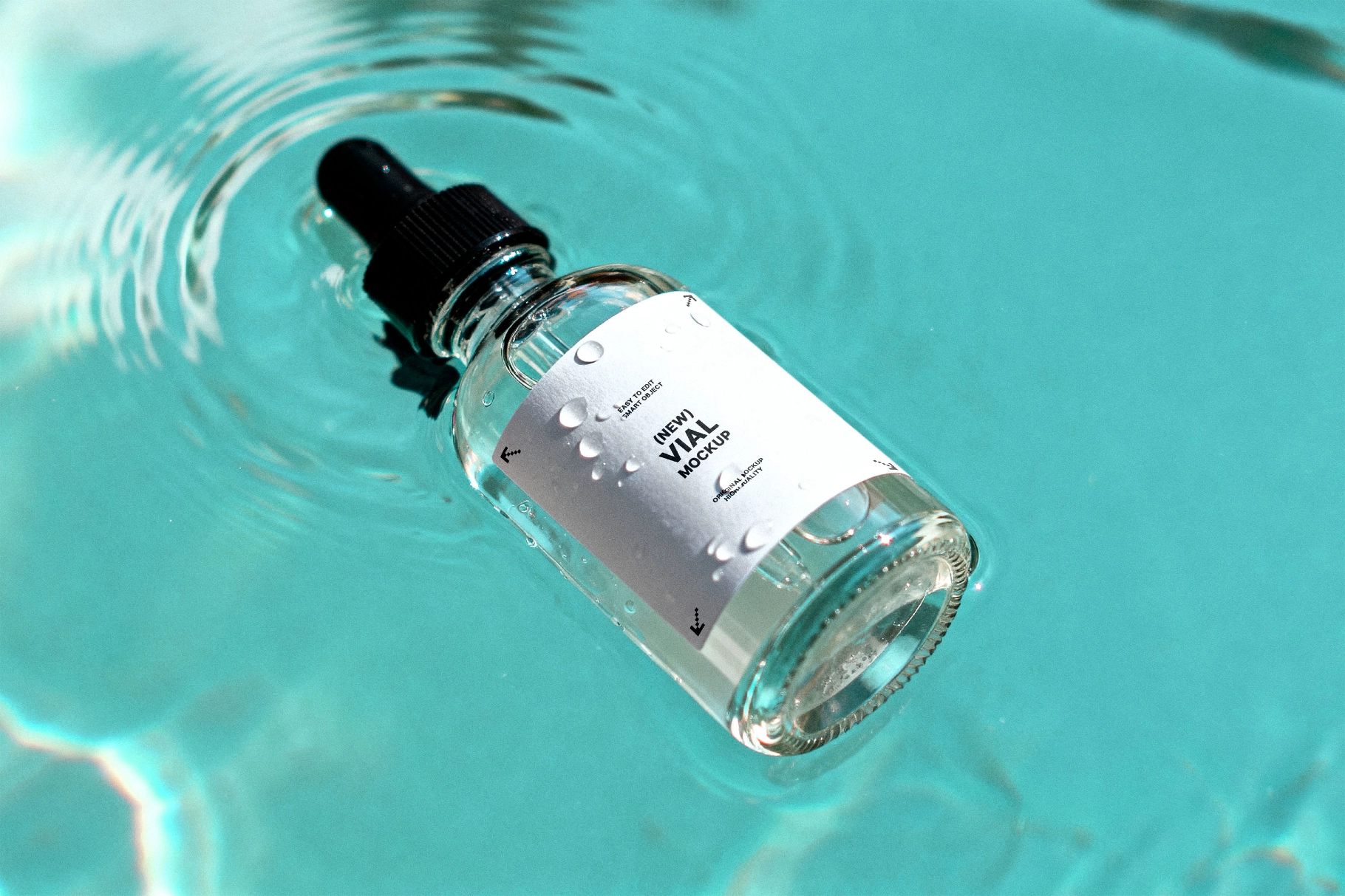 Floating Dropper Bottle Mockup