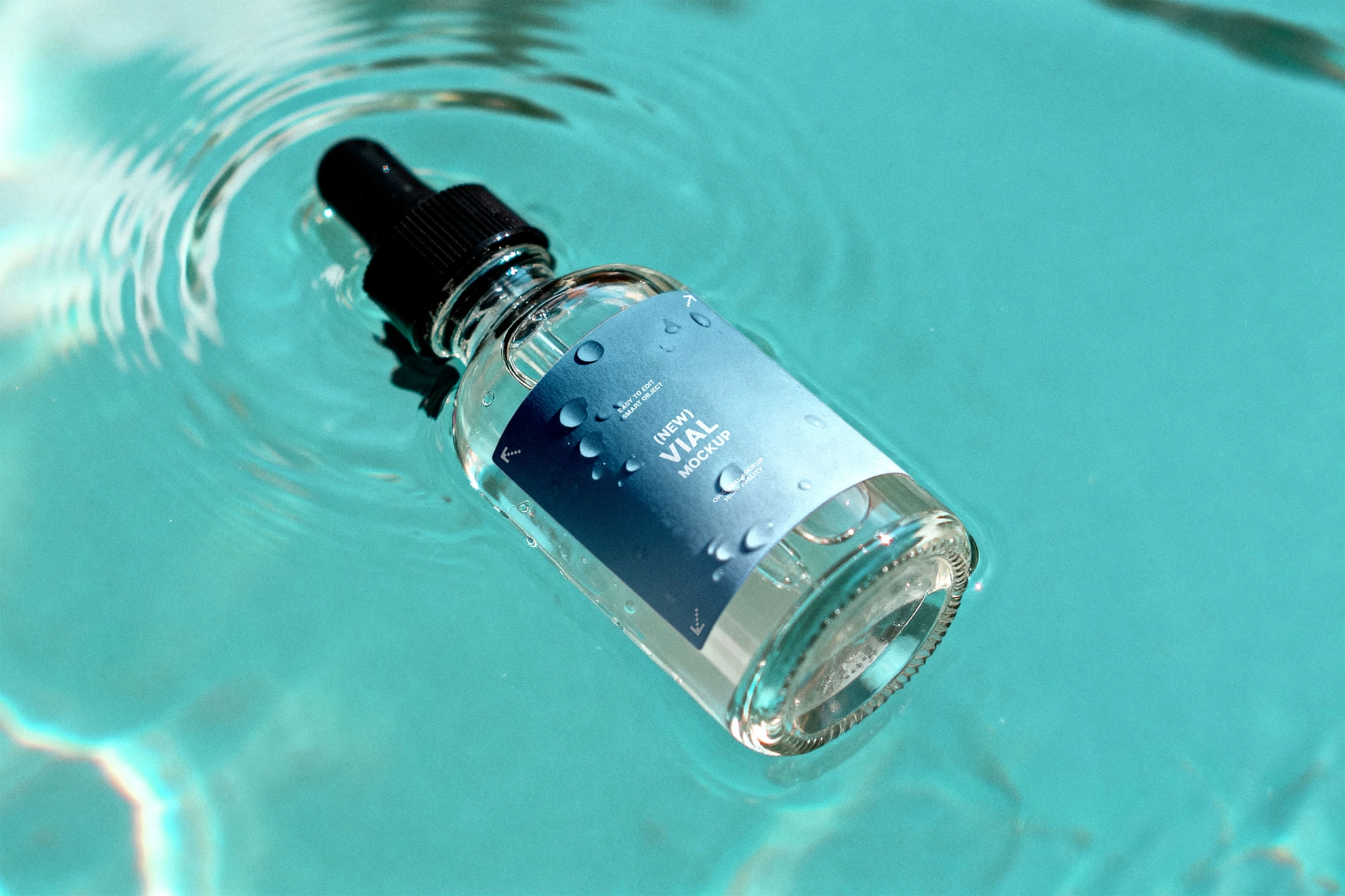 Floating Dropper Bottle Mockup