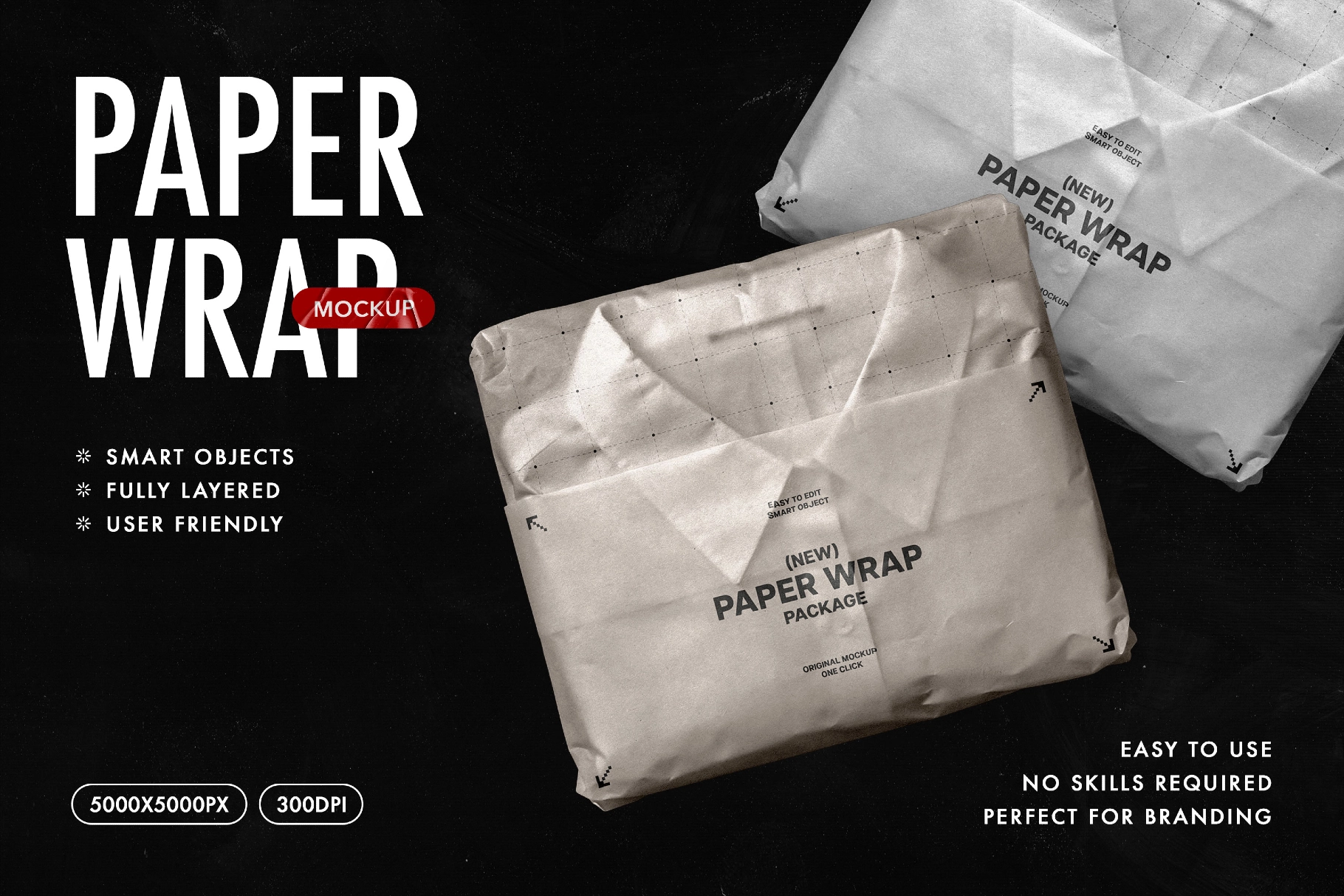 Paper Wrap Packaging Mockup