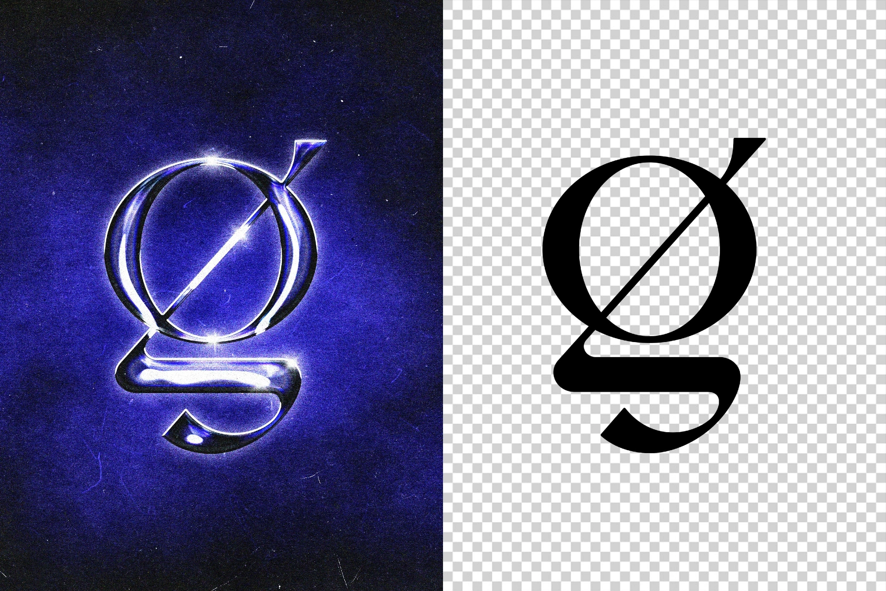 Dark Purple Chrome Text Effect