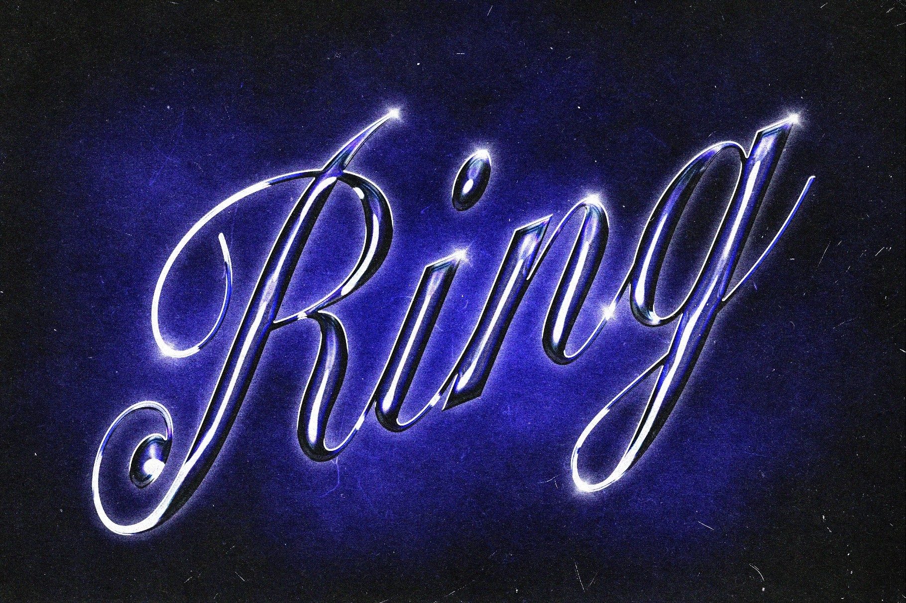 Dark Purple Chrome Text Effect