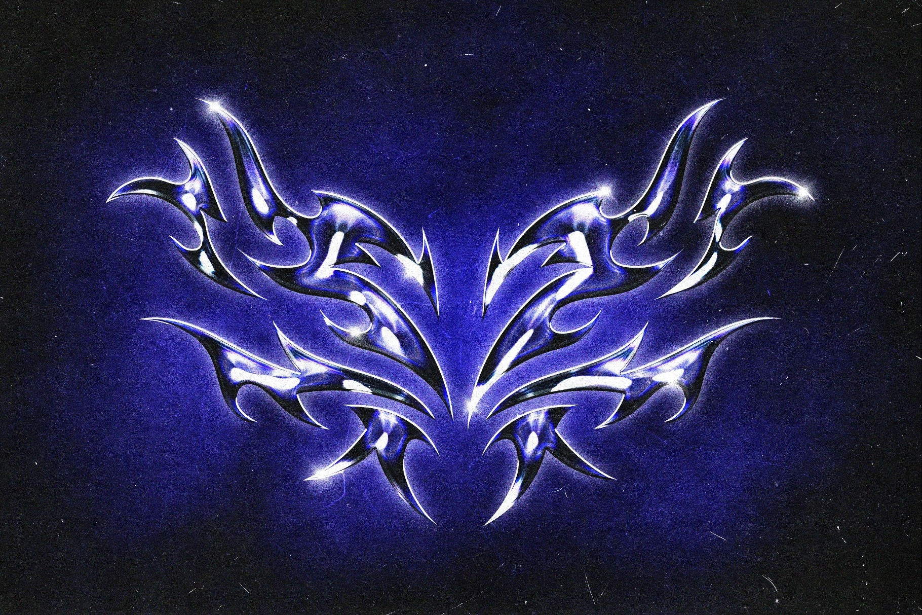 Dark Purple Chrome Text Effect