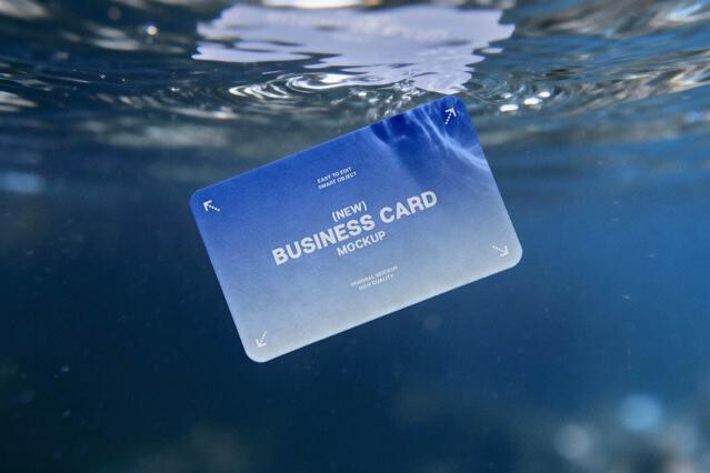 Underwater Business Card Mockup
