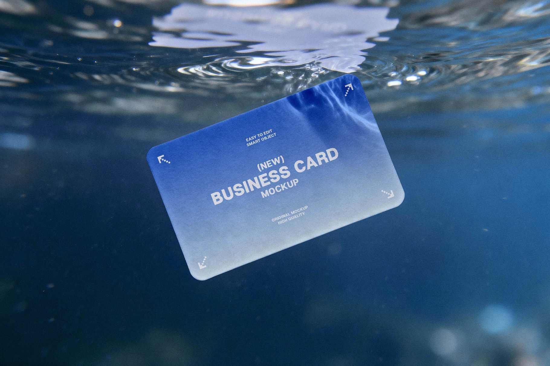 Underwater Business Card Mockup