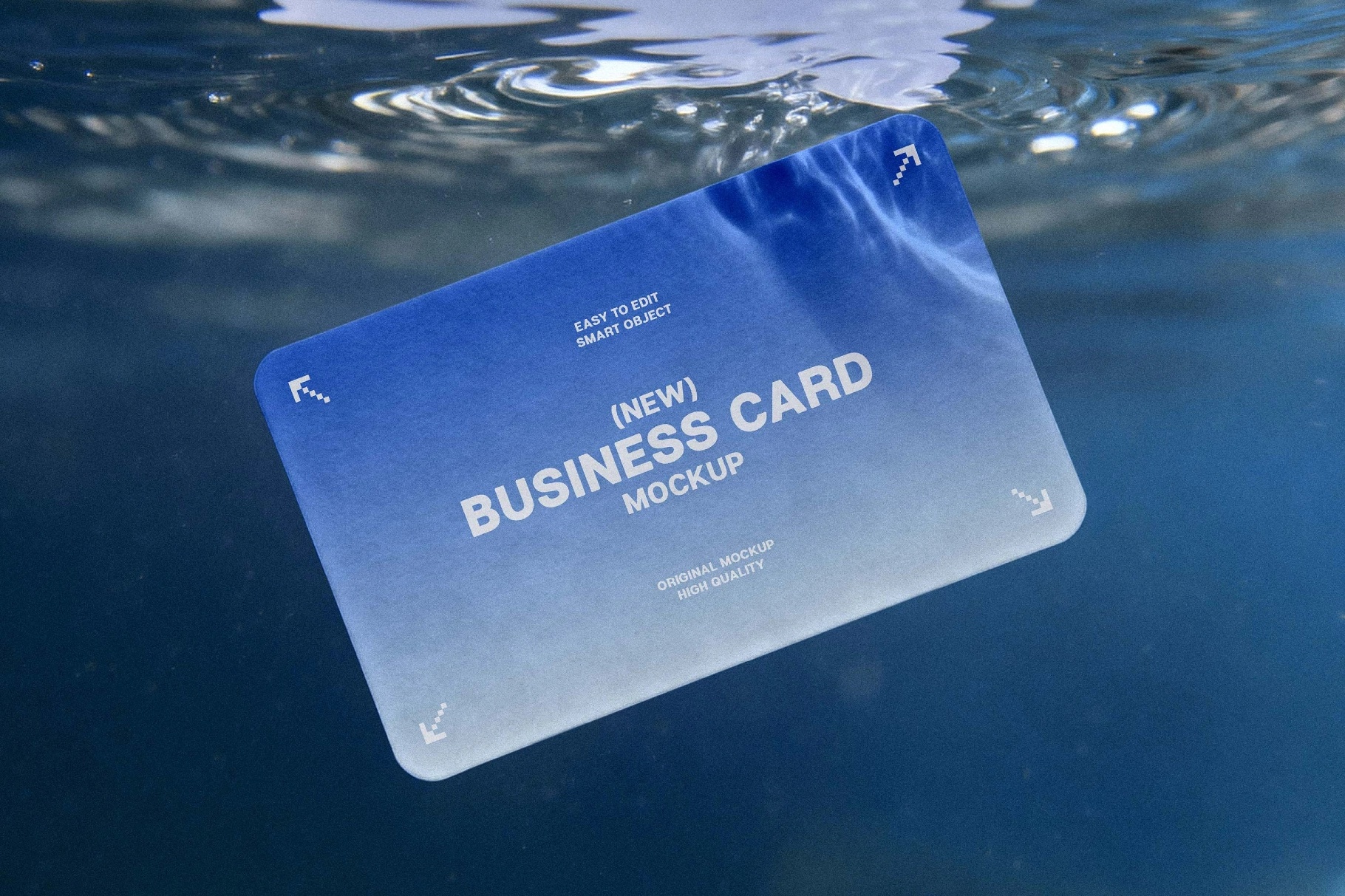 Underwater Business Card Mockup