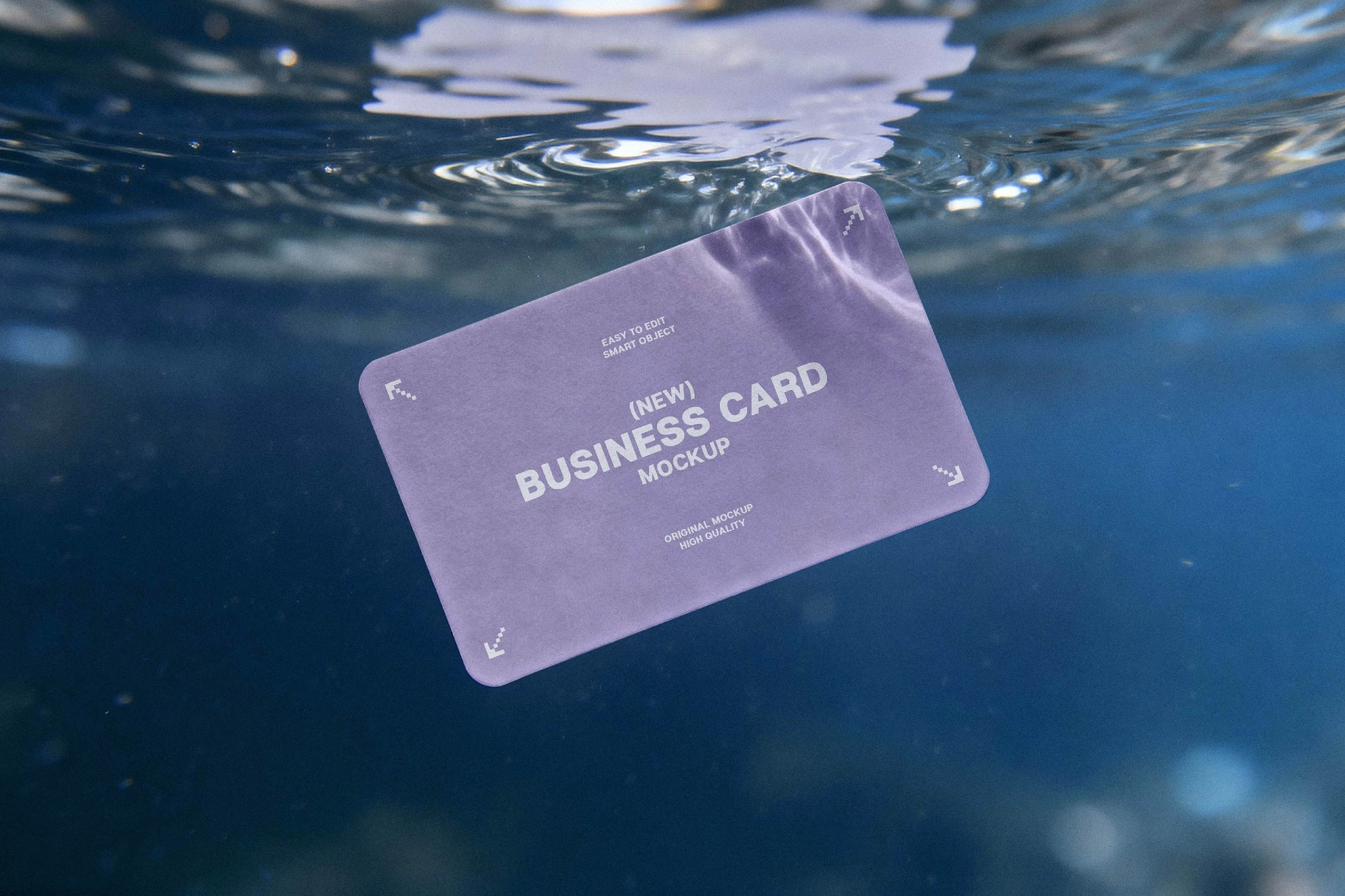 Underwater Business Card Mockup