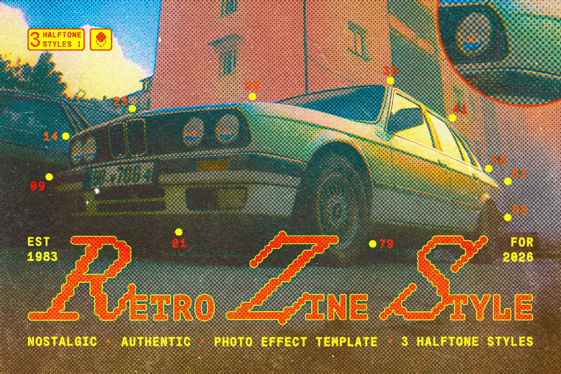 Retro Zine Styled Halftone Effect