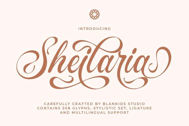 Sheilaria a Legendary Script Font
