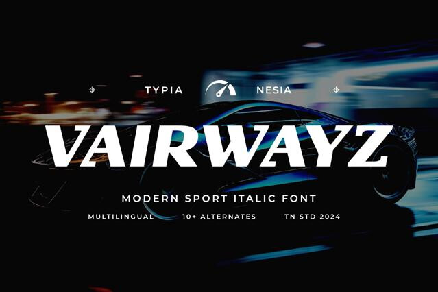Vairwayz - Sport Italic Font