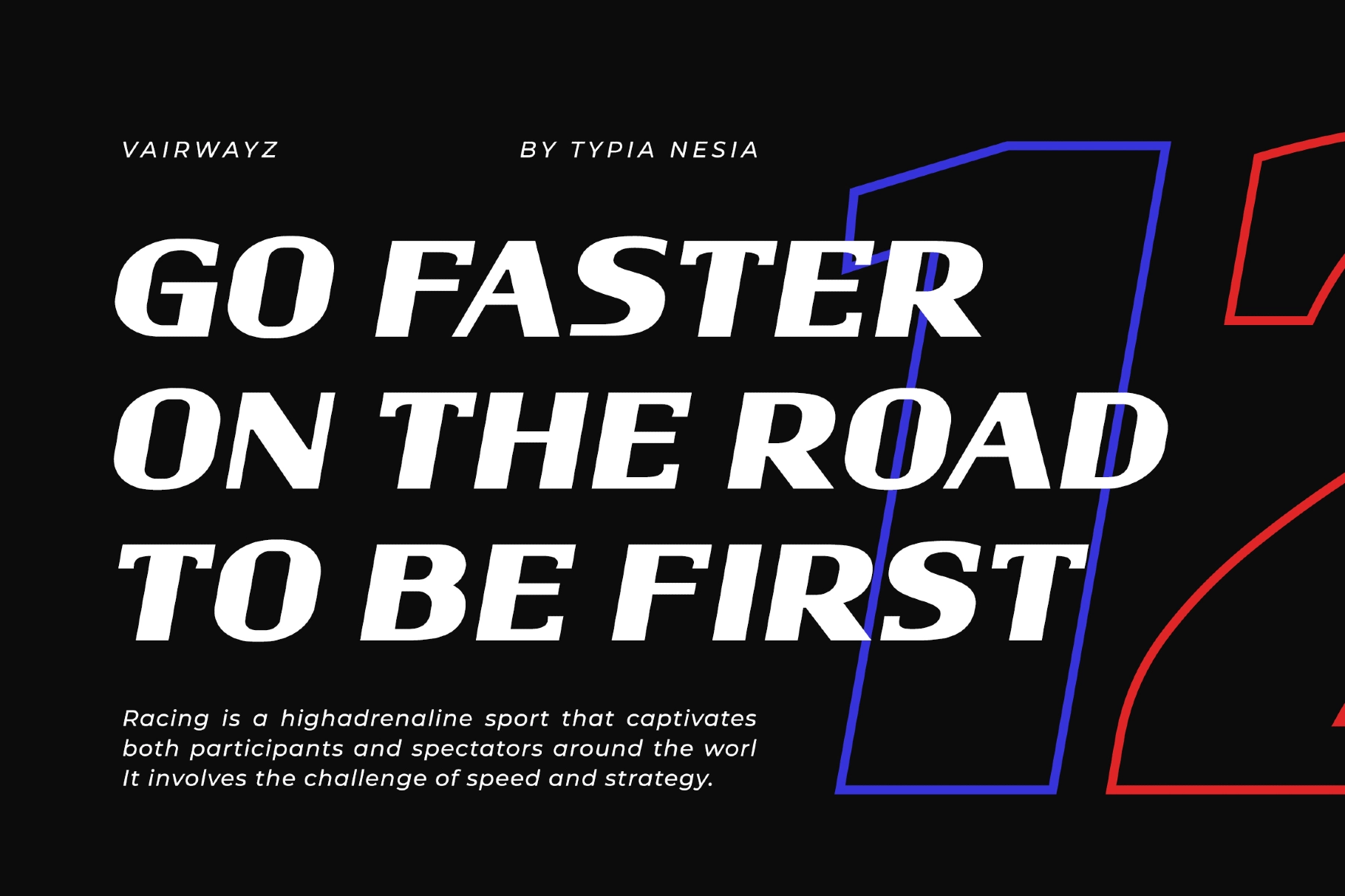 Vairwayz - Sport Italic Font