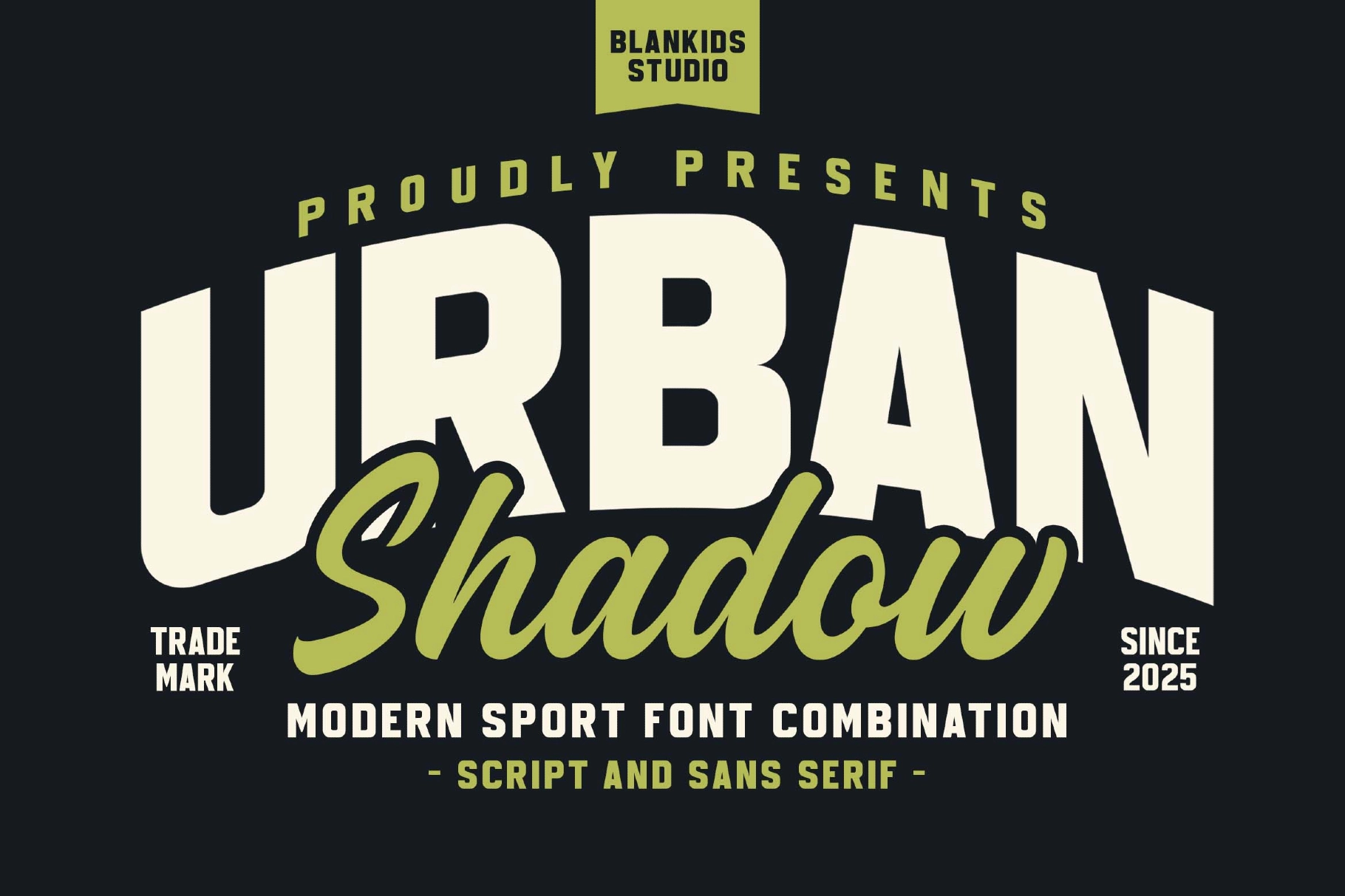 Urban Shadow a Modern Sport Font Combination