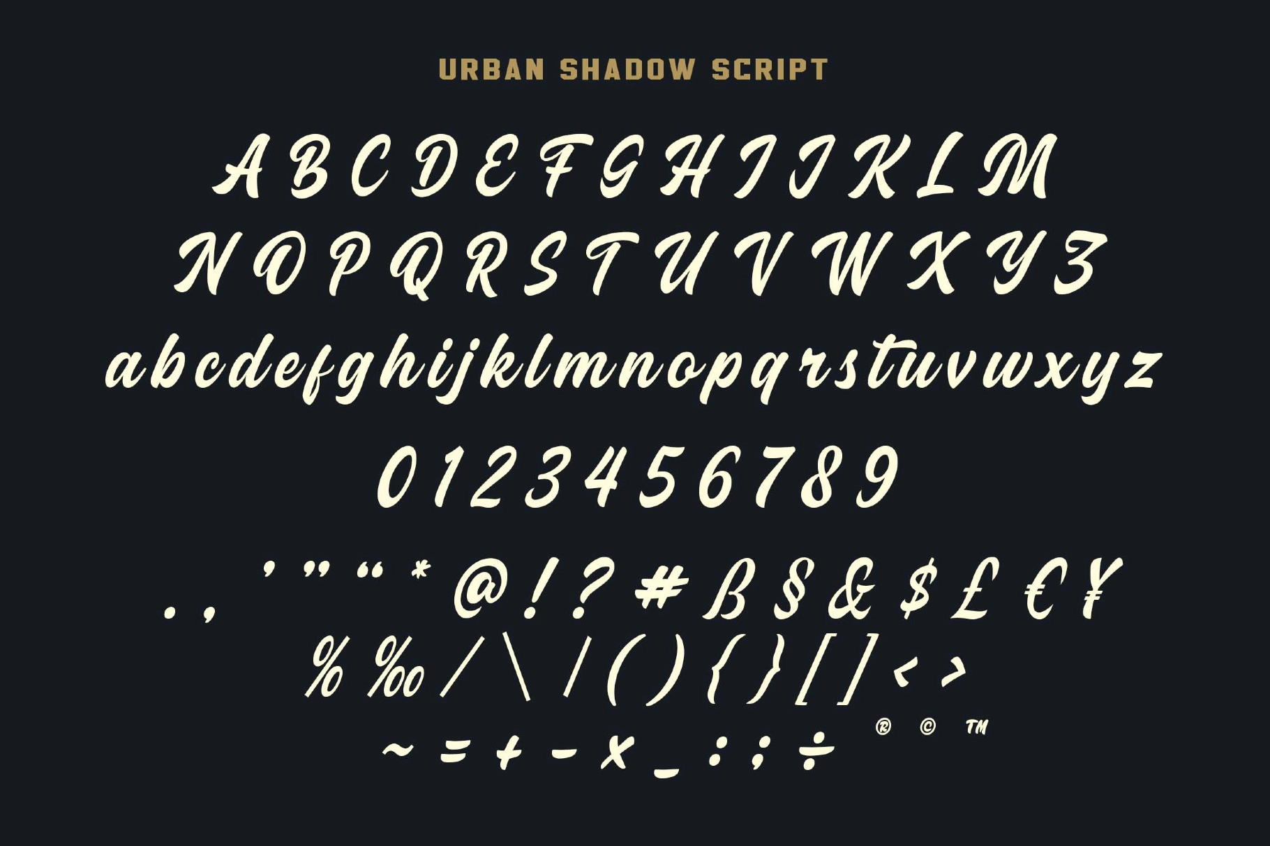 Urban Shadow a Modern Sport Font Combination