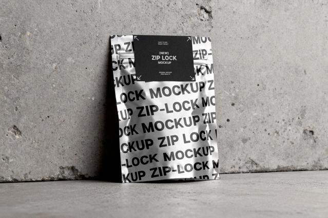 Standing Zip Lock Package Mockup