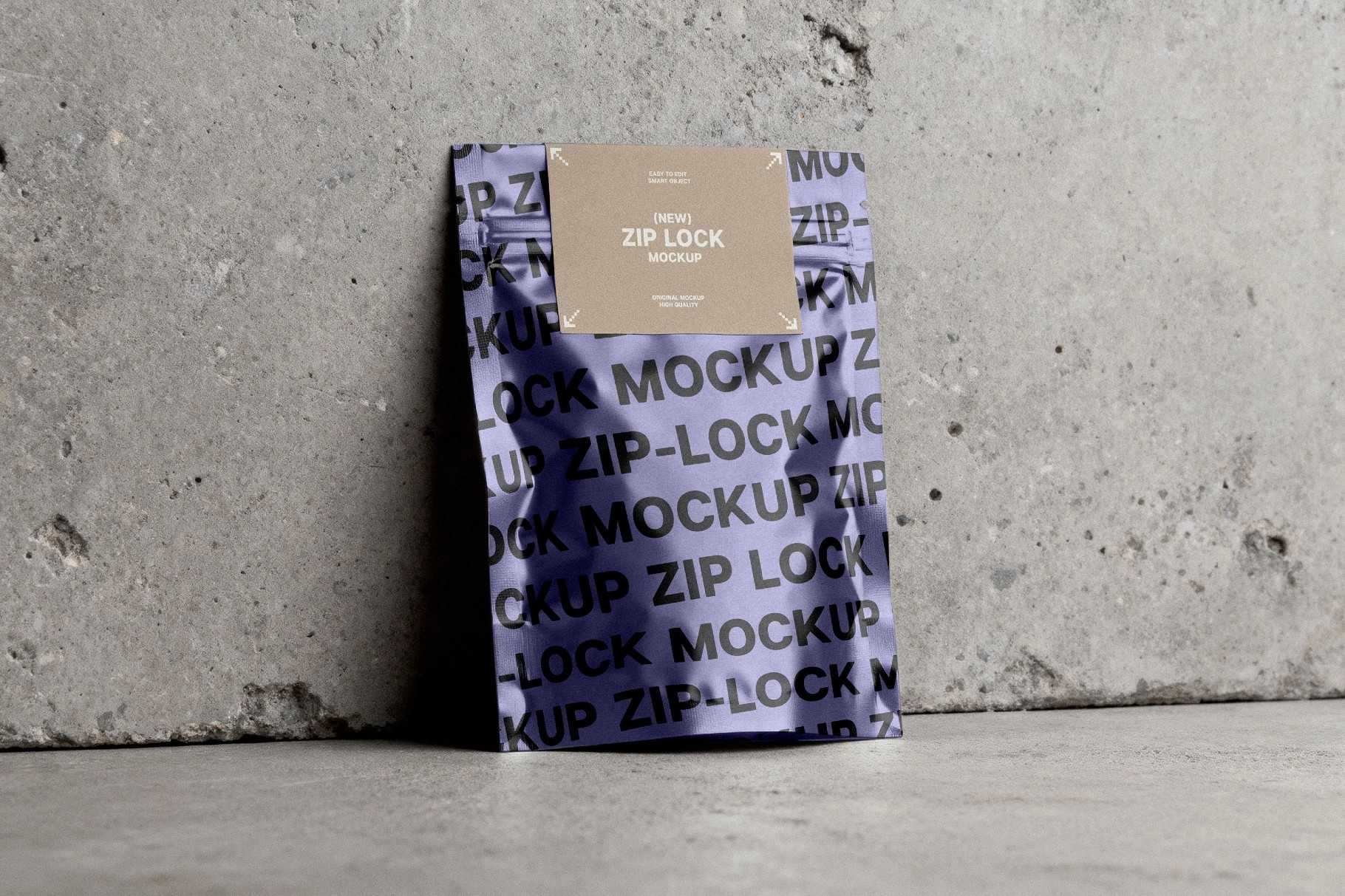 Standing Zip Lock Package Mockup