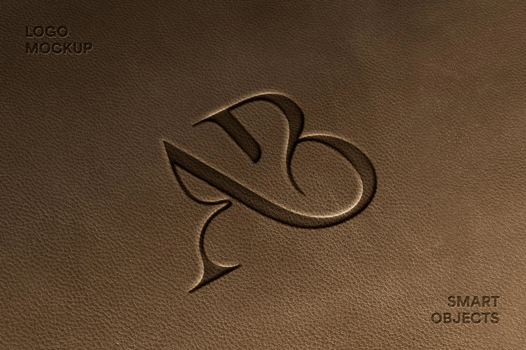 Pressed Leather Logo Mockup
