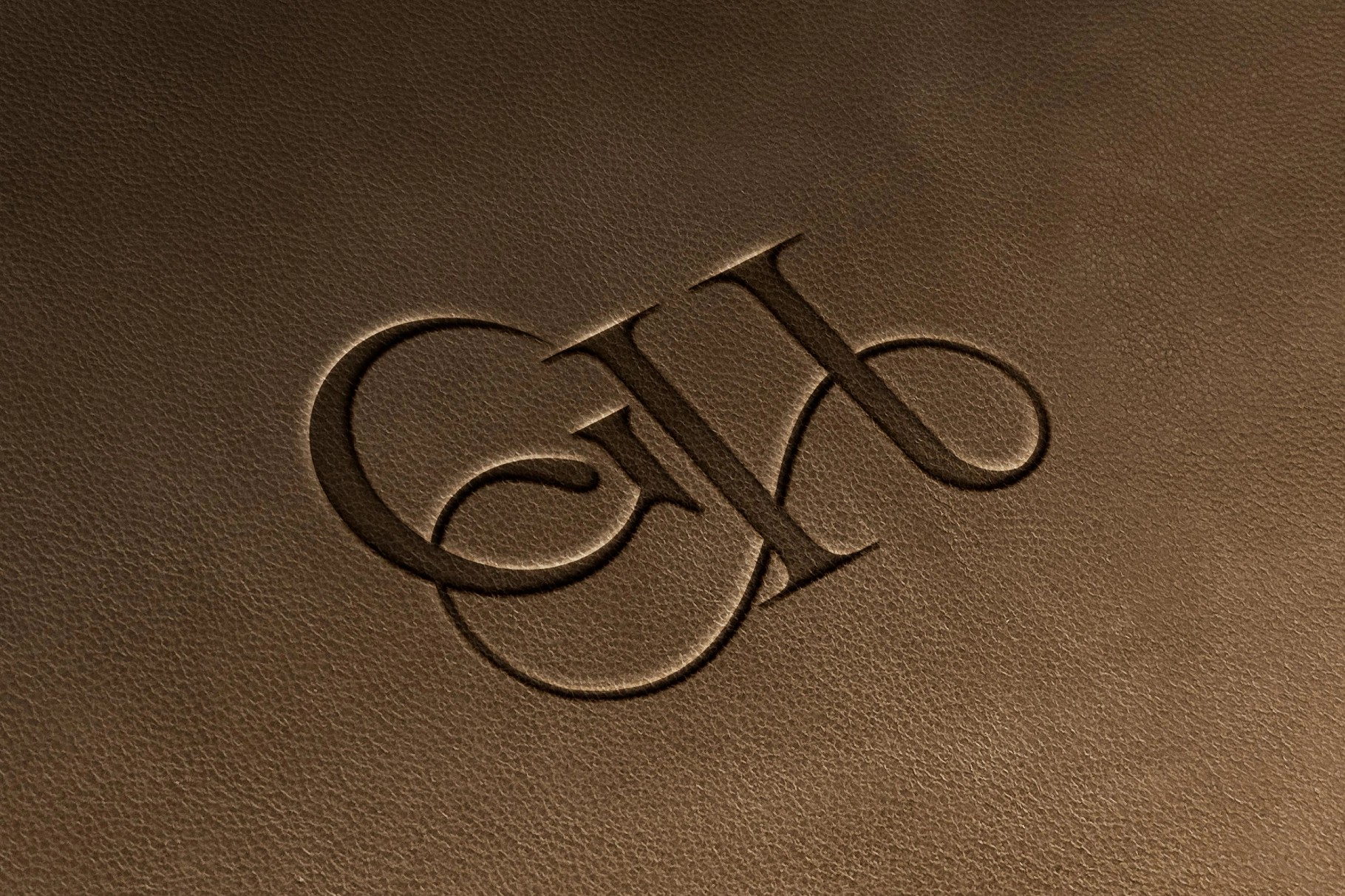 Pressed Leather Logo Mockup
