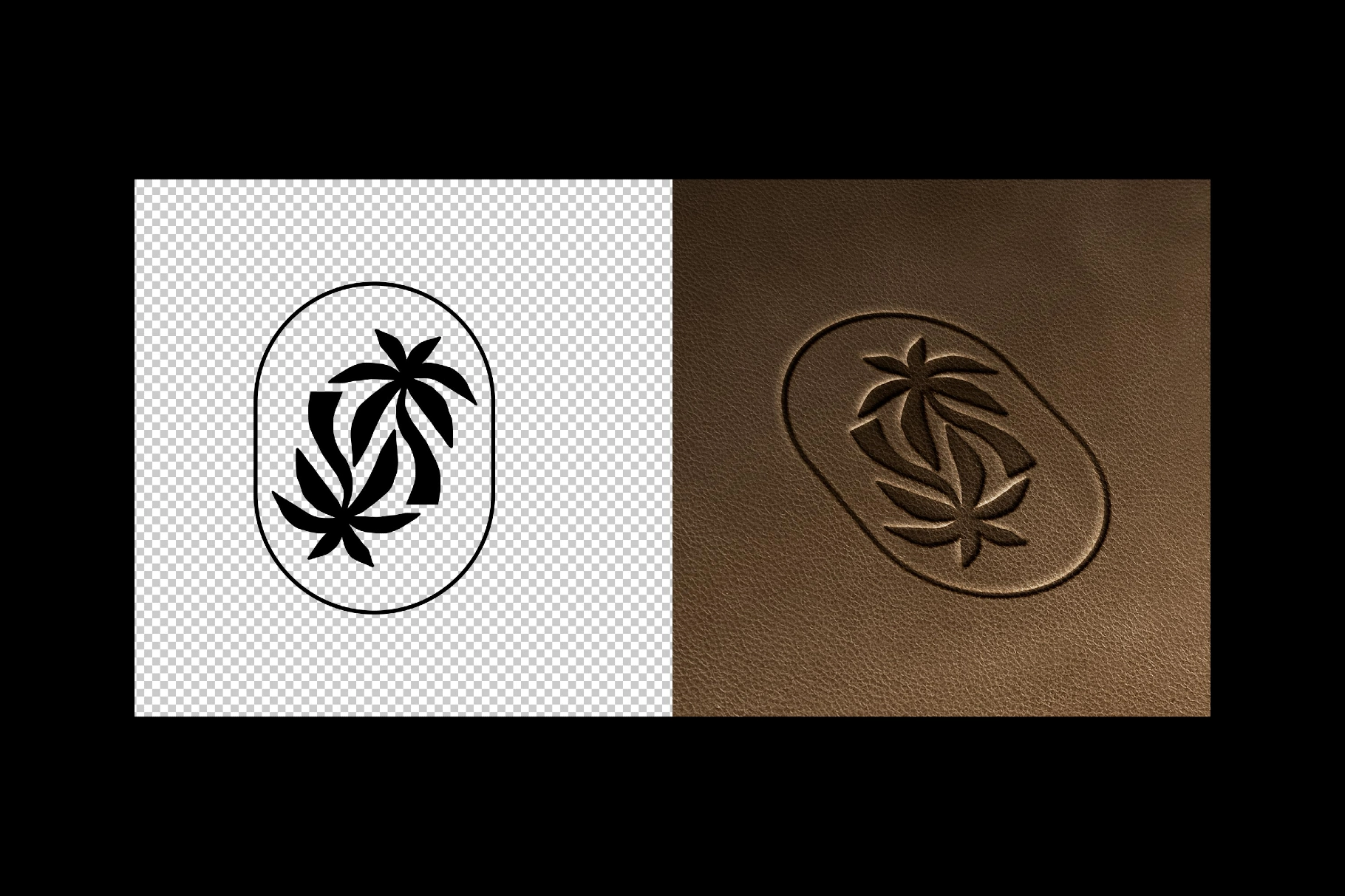 Pressed Leather Logo Mockup