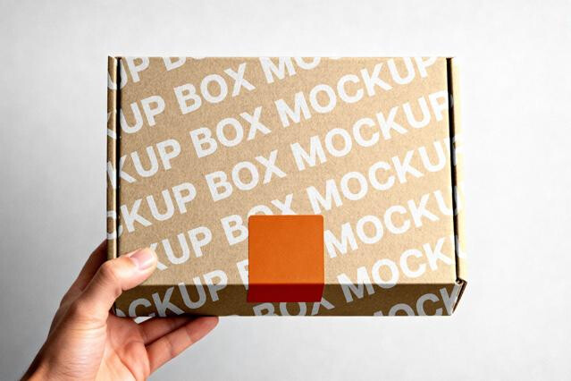 Cardboard Mailer Box Mockup