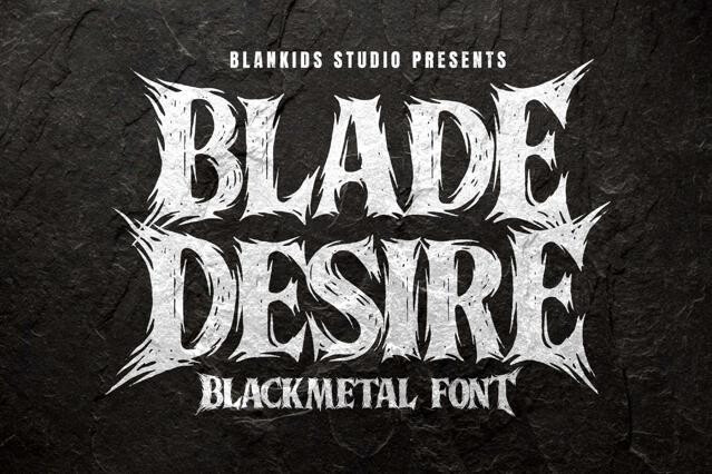 Blade Desire a Blackmetal Font