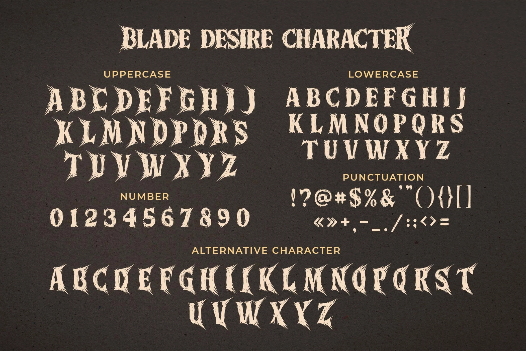 Blade Desire a Blackmetal Font