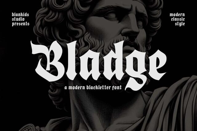 Bladge a Modern Blackletter Font