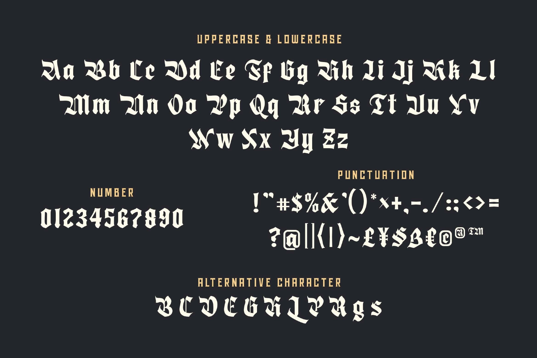 Bladge a Modern Blackletter Font
