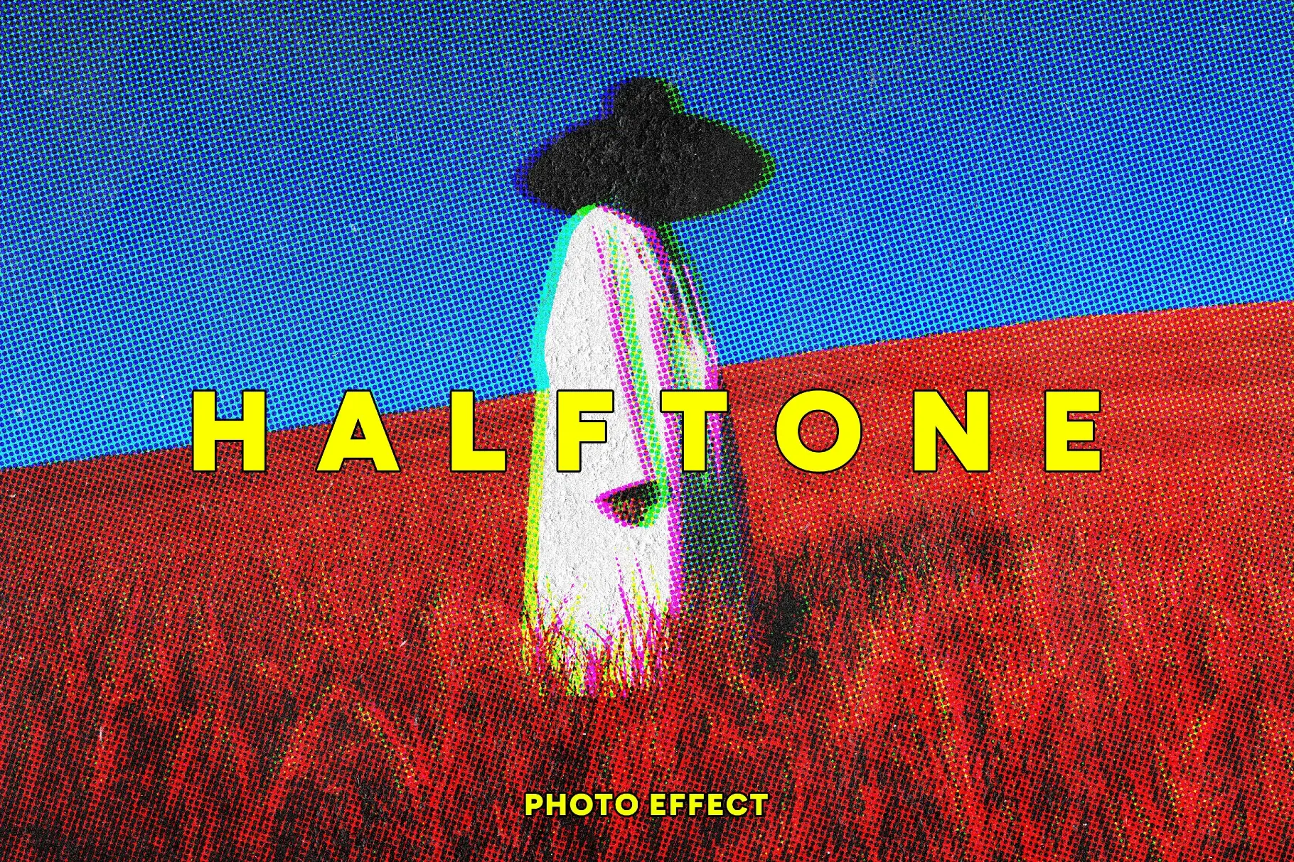 Halftone Magazine Photo Effect