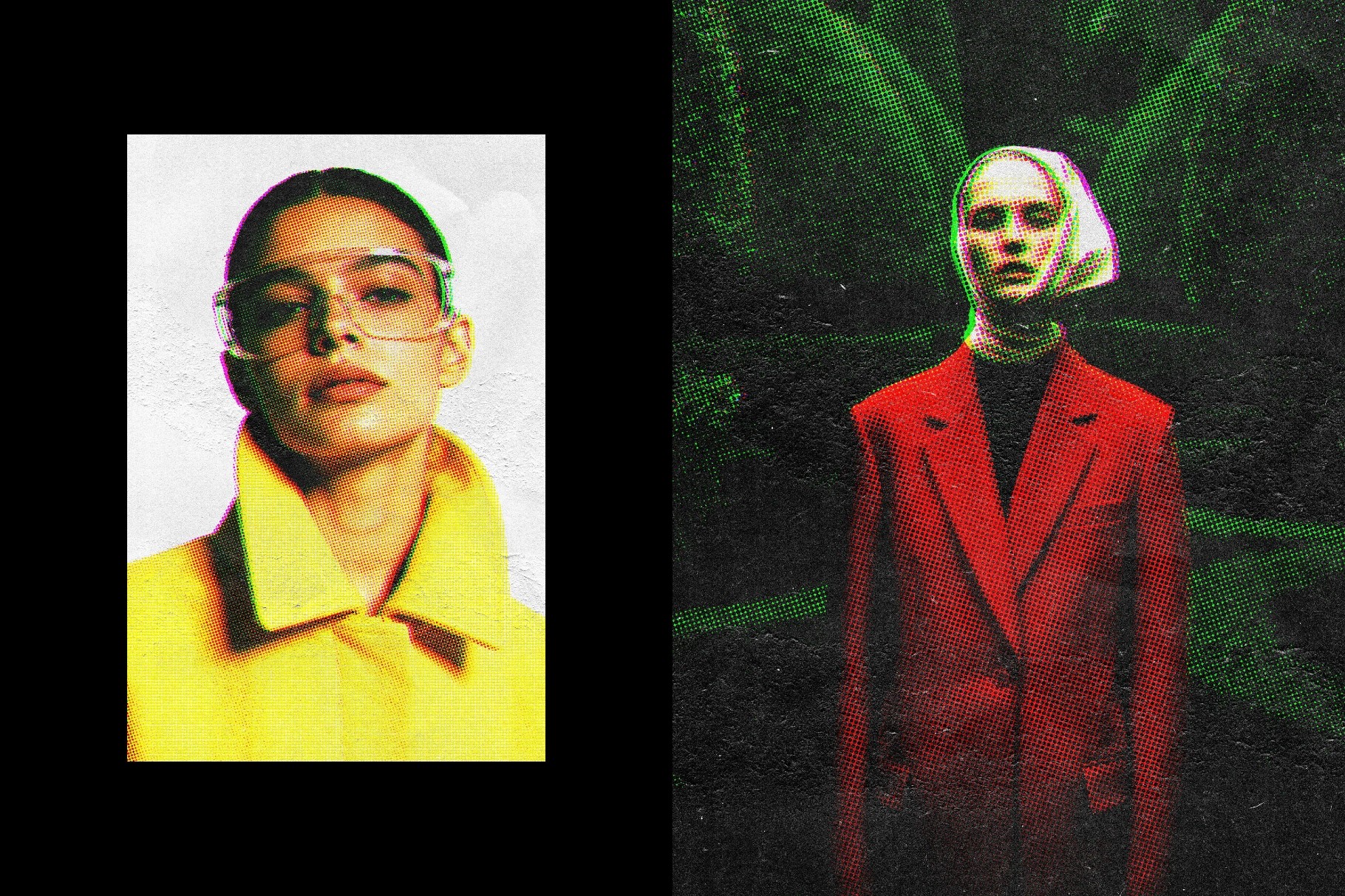 Halftone Magazine Photo Effect