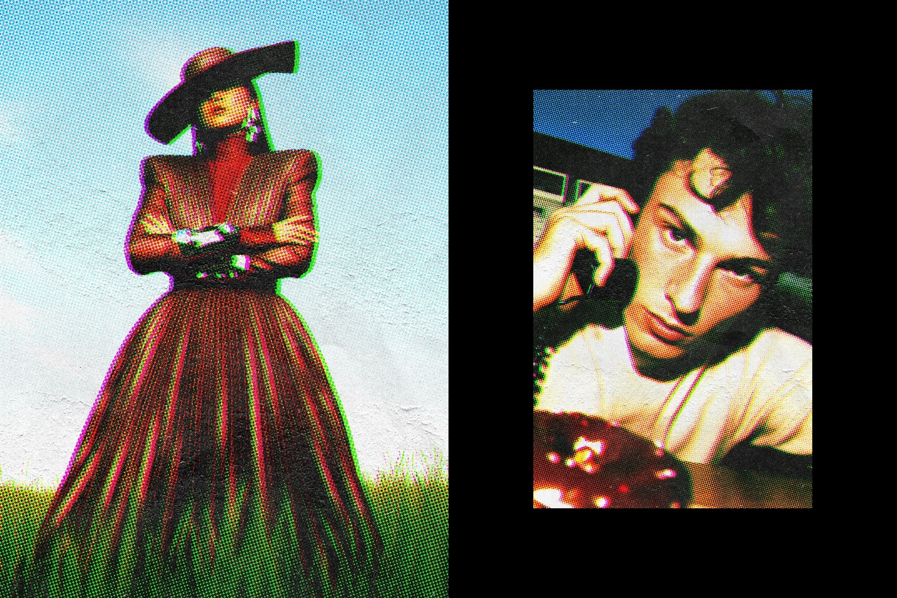 Halftone Magazine Photo Effect