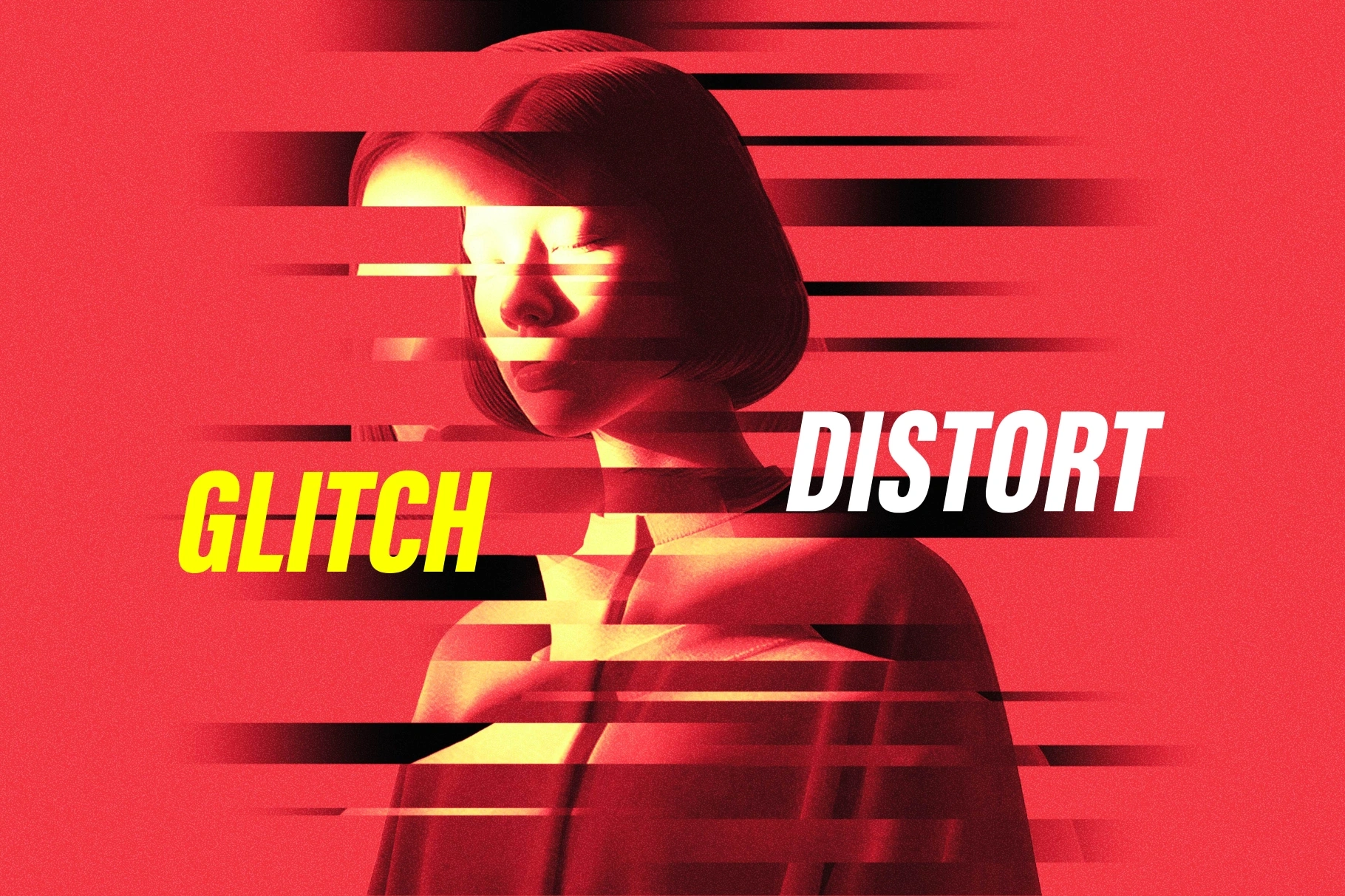 Glitch Distort Photo Effect