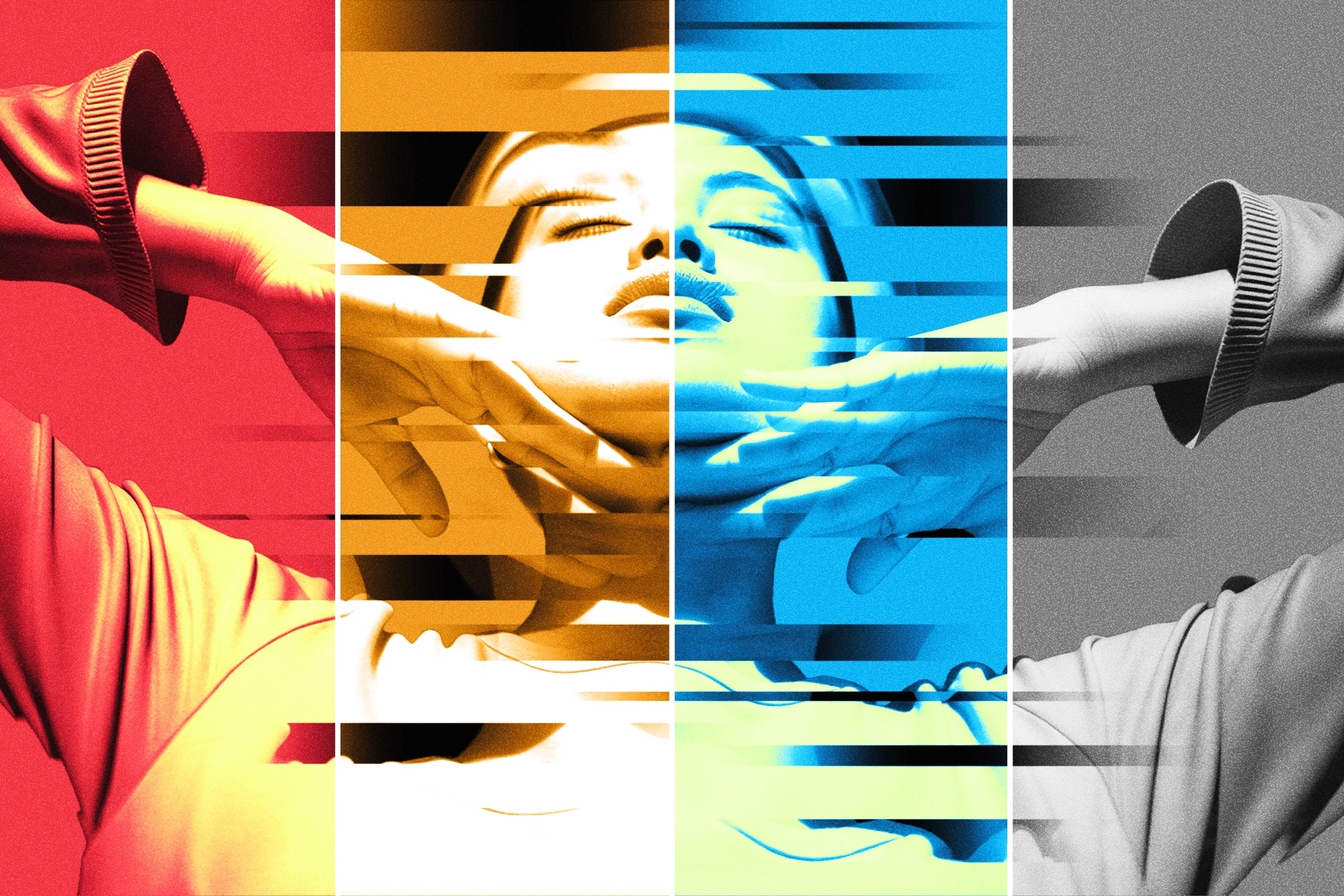 Glitch Distort Photo Effect