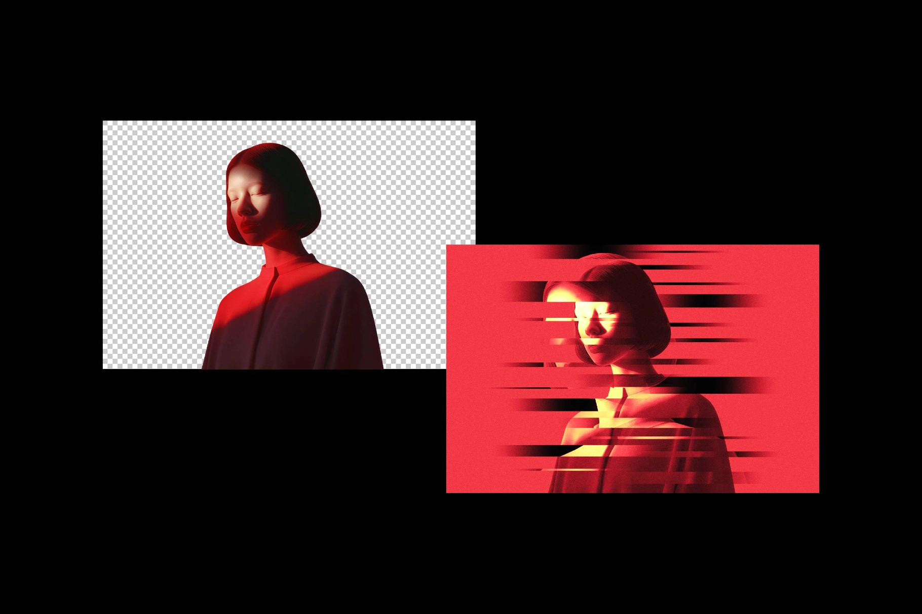 Glitch Distort Photo Effect