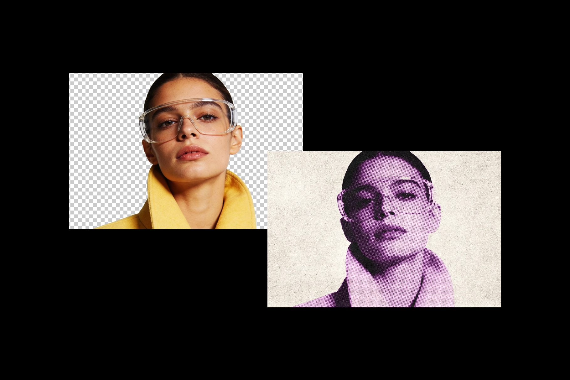 Color Halftone Print Photo Effect