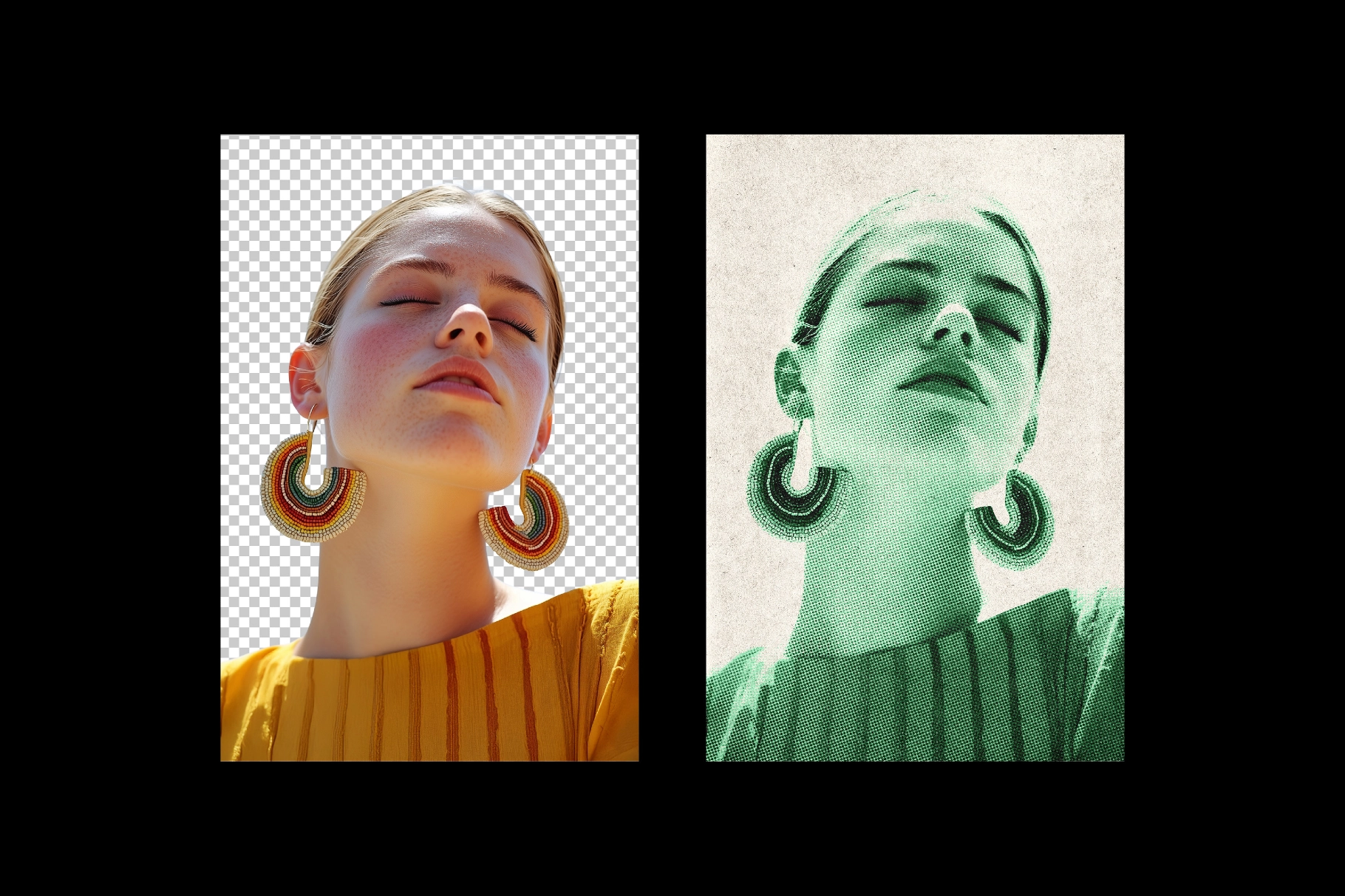 Color Halftone Print Photo Effect