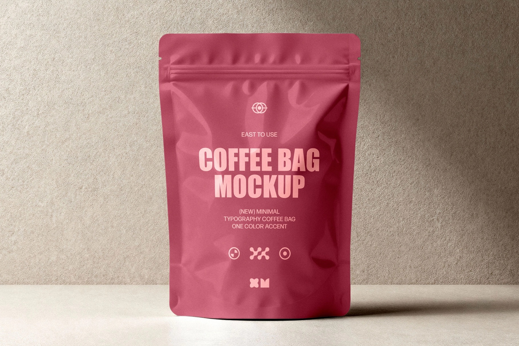 Plastic Coffee Pouch Mockup