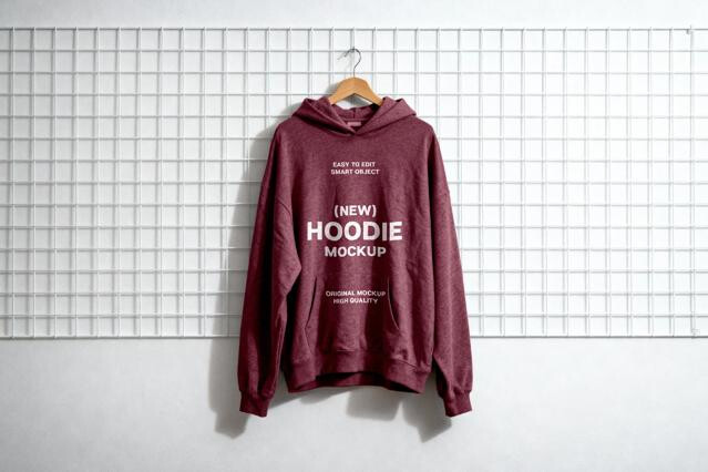Hoodie on Hanger Mockup