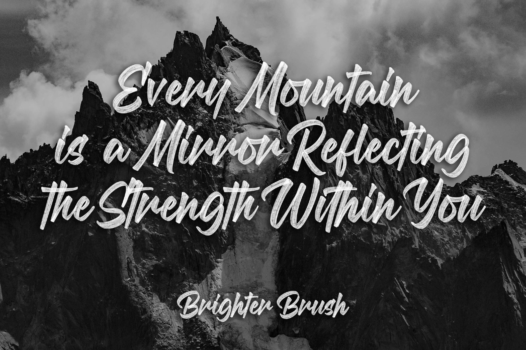 Brighter Brush a Realistic Brush Script SVG Font