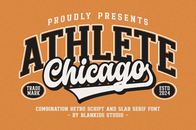 Chicago Athlete a Retro Sporty Font Duo