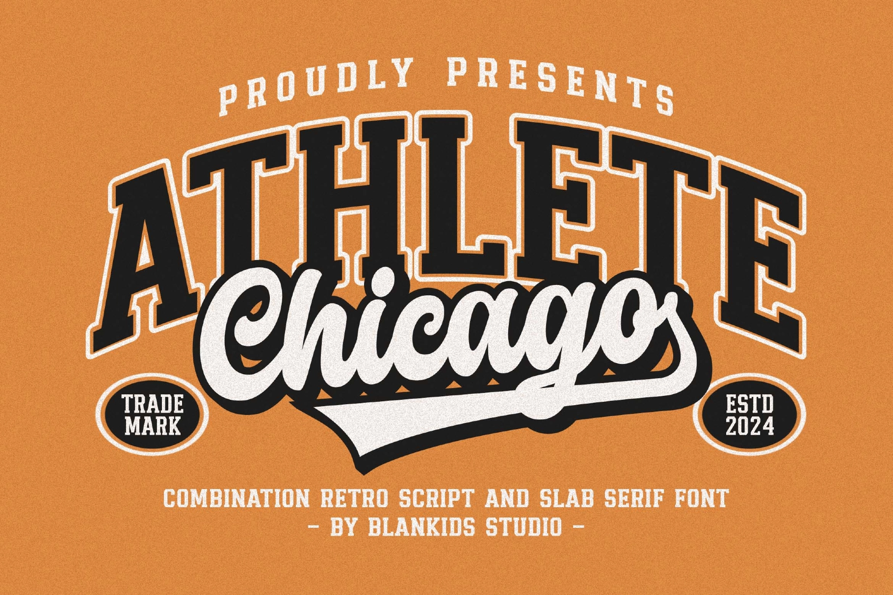 Chicago Athlete a Retro Sporty Font Duo