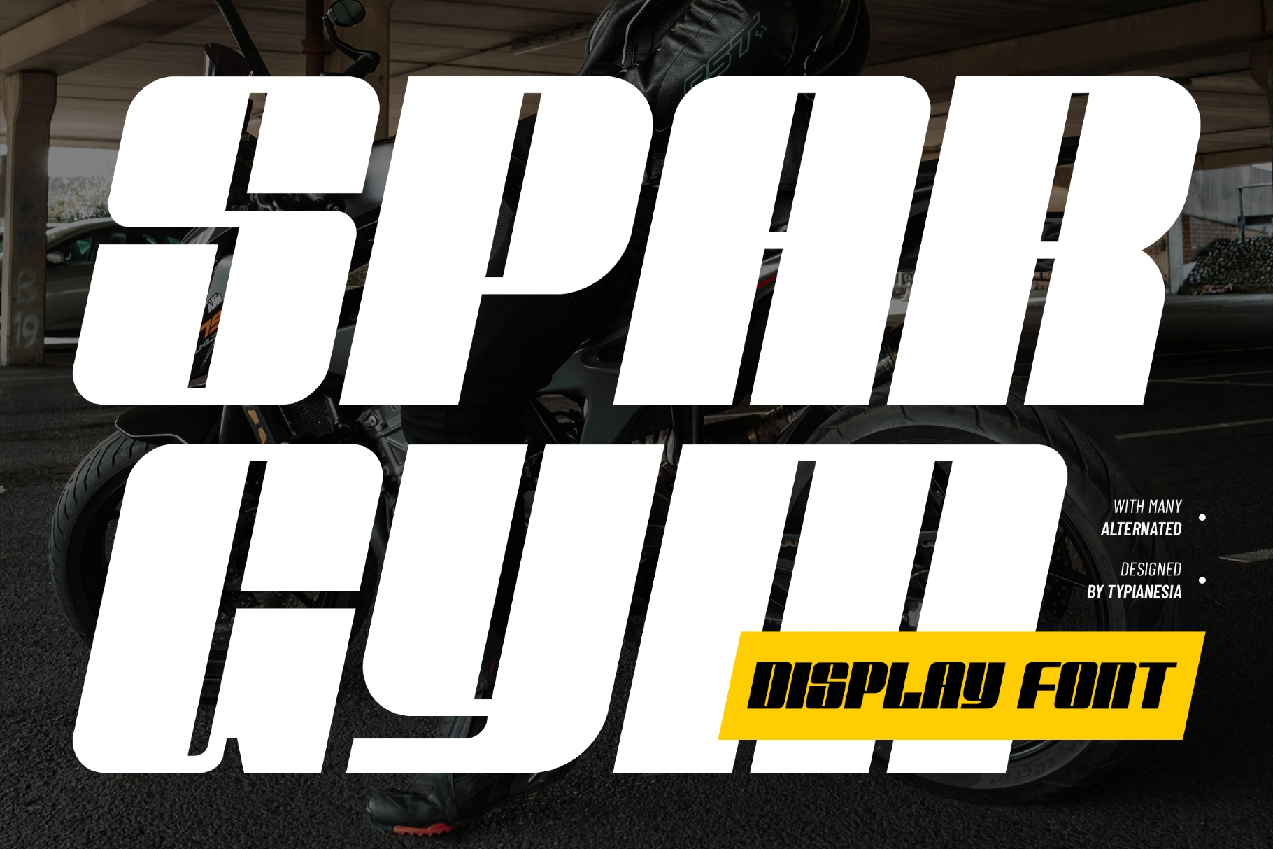 Spargym - Bold Italic Geometric Display Sans