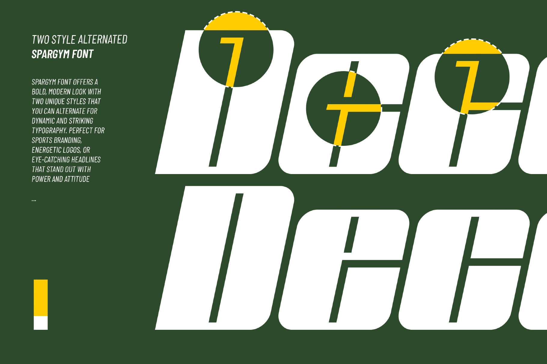 Spargym - Bold Italic Geometric Display Sans