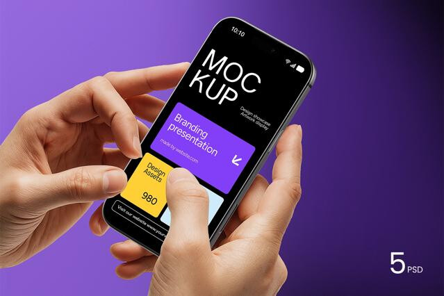 Hand Holding iPhone 17 Pro Max Mockup