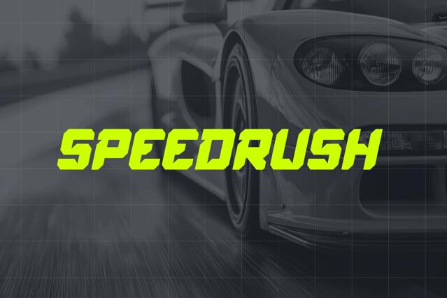 Speed Rush - Race Display Font
