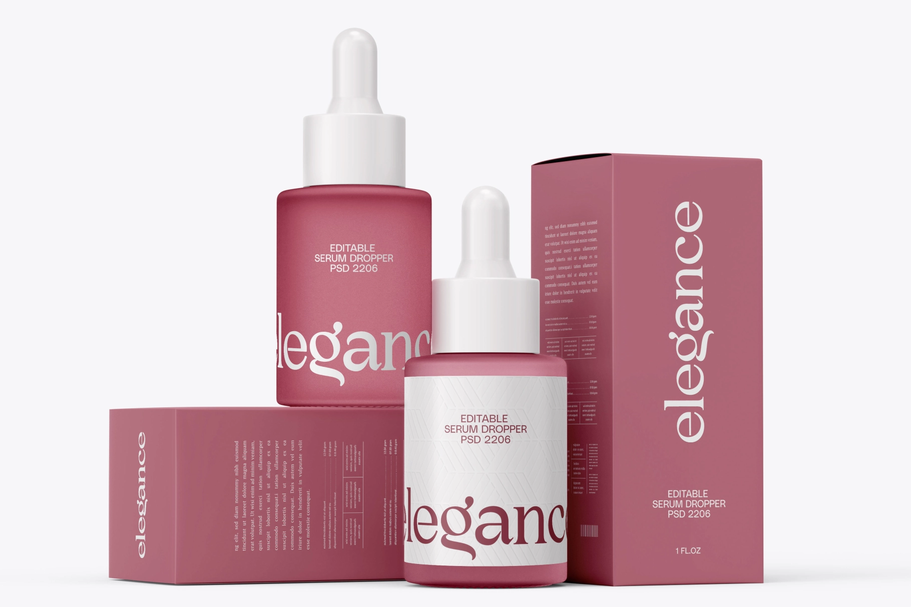 Cosmetic Serum Dropper Bottle Mockup