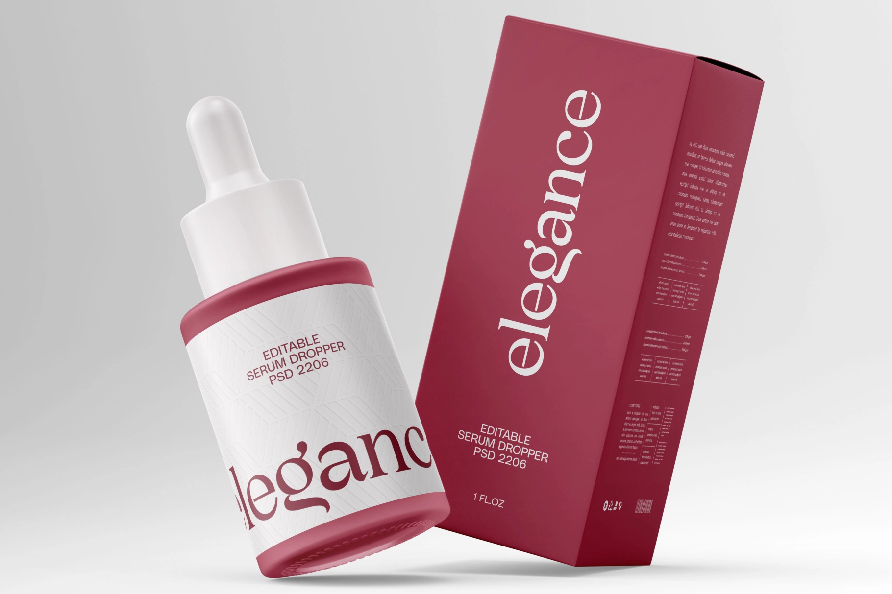 Cosmetic Serum Dropper Bottle Mockup