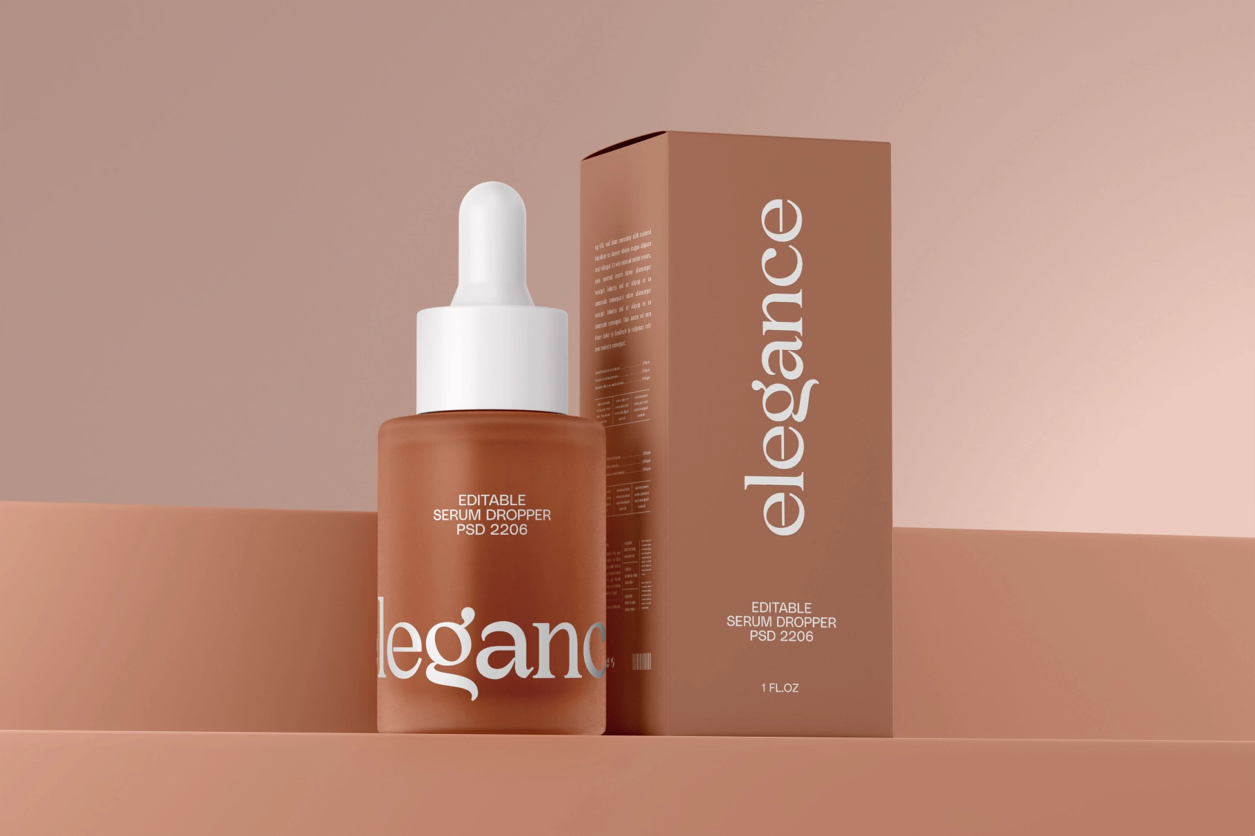 Cosmetic Serum Dropper Bottle Mockup